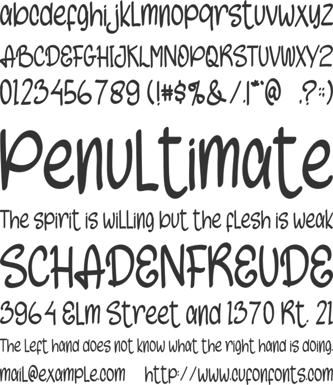 Afternoon Christmas font preview