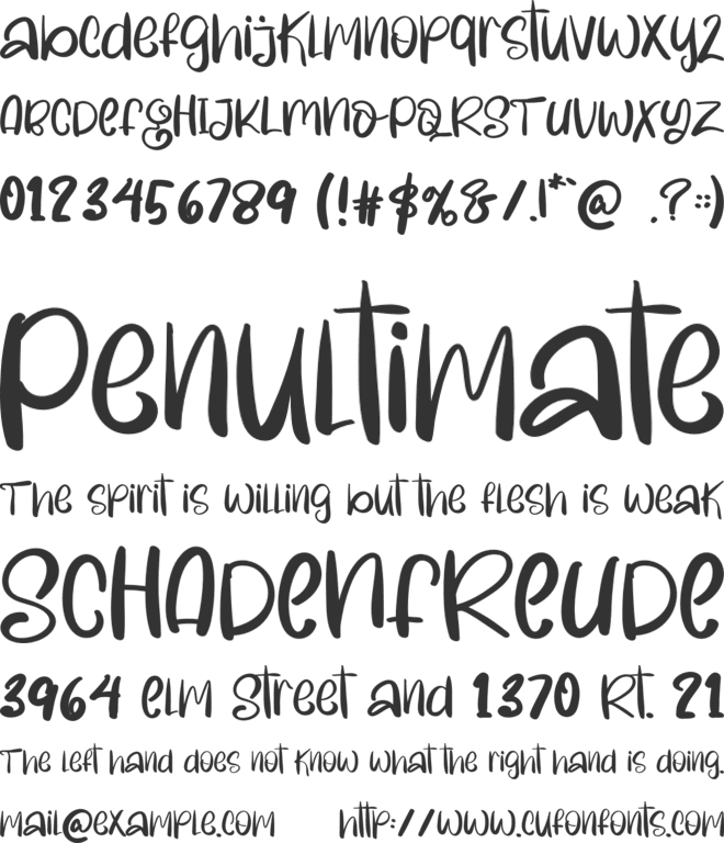 Hot Coffee font preview