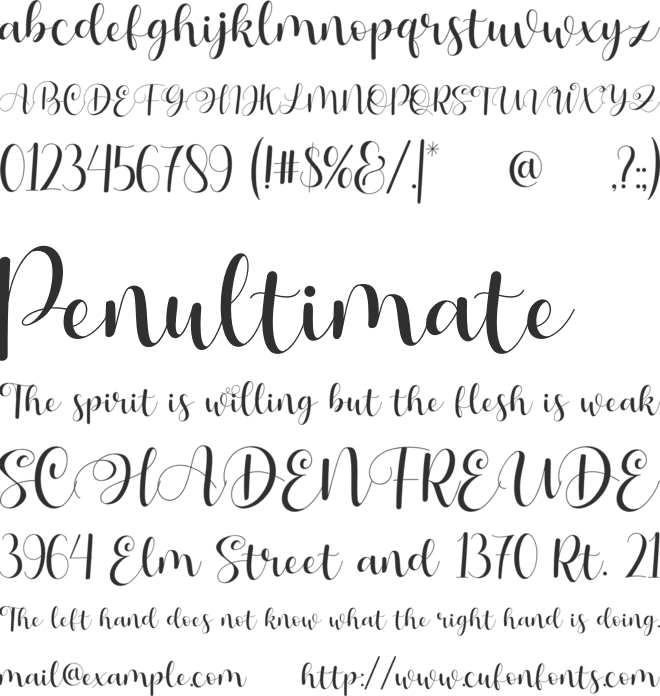 Hello Tiffany - Personal Use font preview