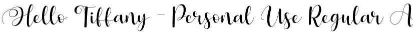 Hello Tiffany - Personal Use font download