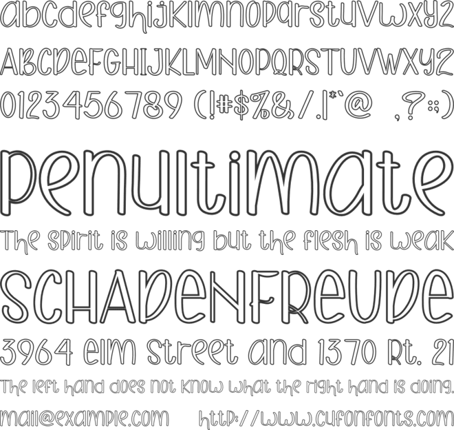 COCO MiLk font preview