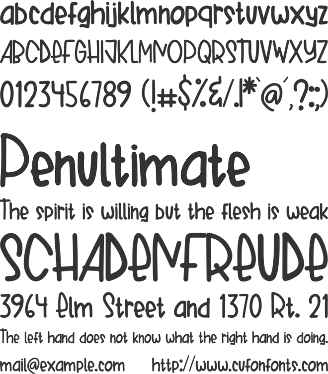 Green Hill font preview