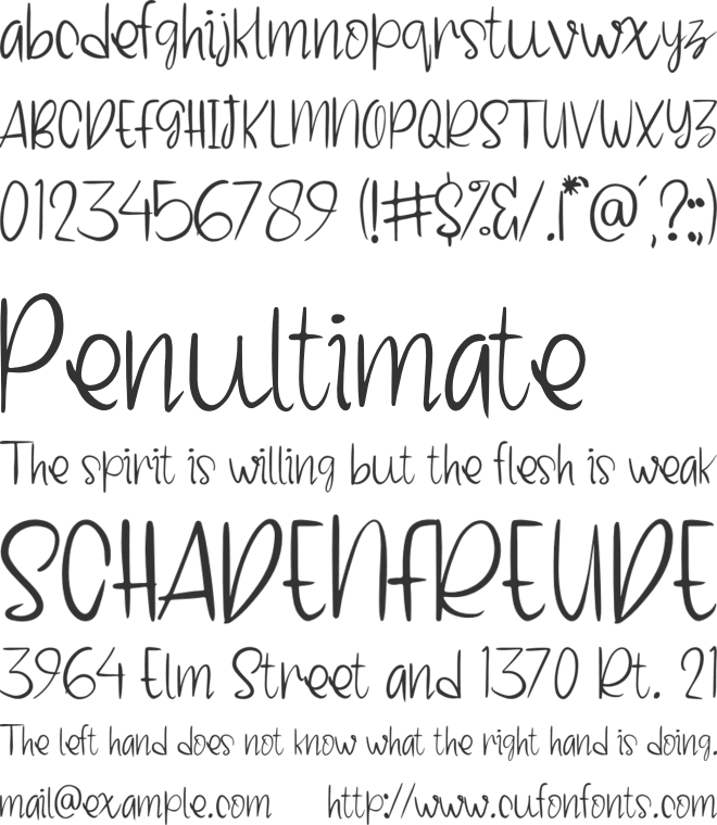 Rose Gold font preview