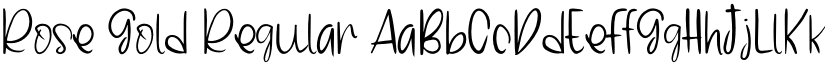 Rose Gold Regular font
