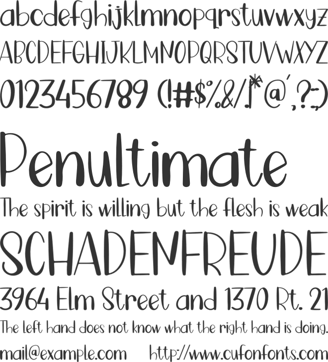 Coffee Bean font preview