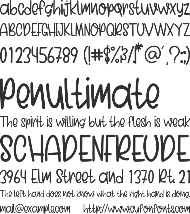 Spring Onion font preview