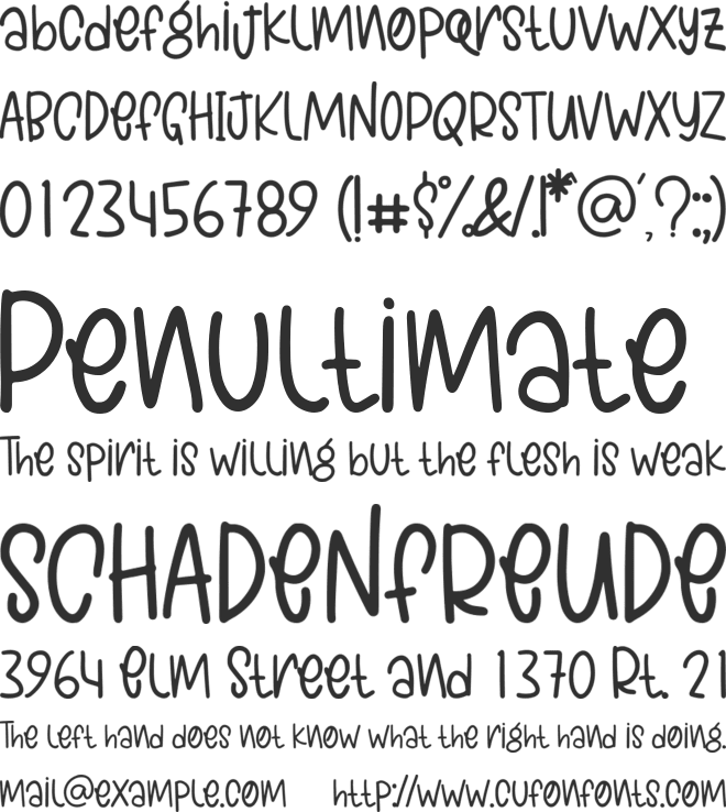 Jelly Corner font preview