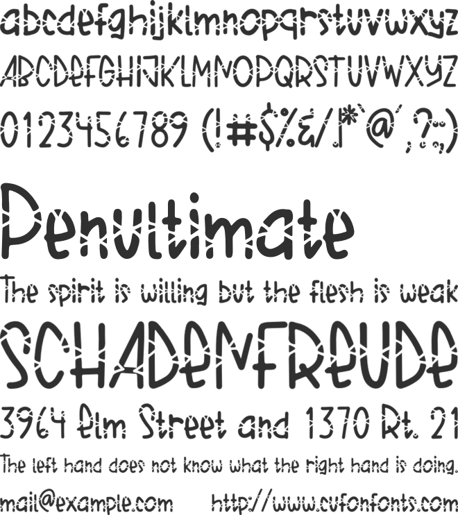 Cat Whiskers font preview
