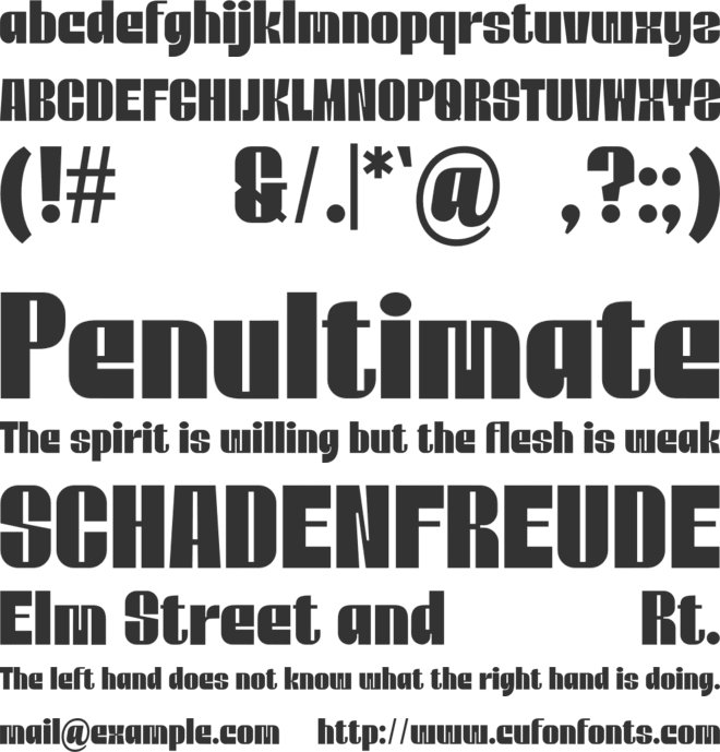 Huricane font preview