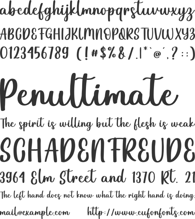 Lemon Delight font preview