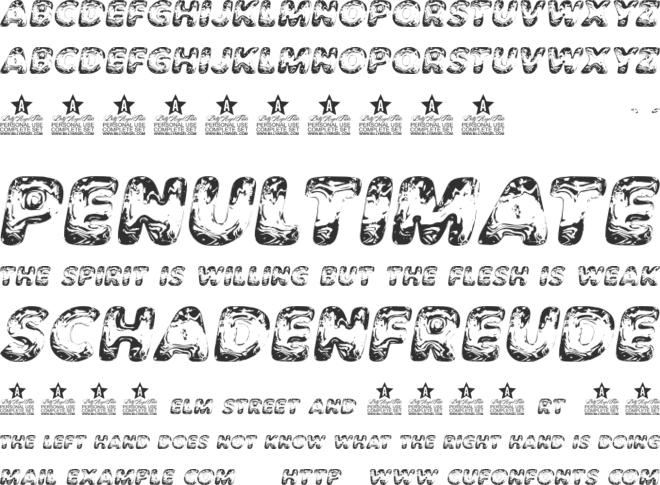 EMERALD HILL PERSONAL USE font preview