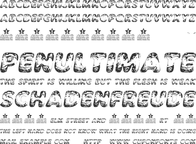 EMERALD HILL PERSONAL USE font preview