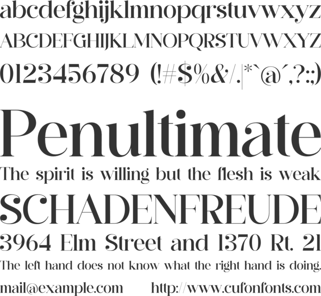 Hergika font preview