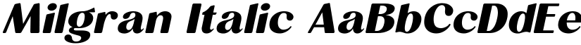 Milgran Italic font