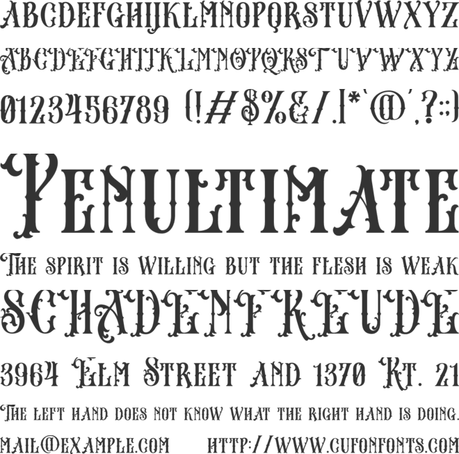 Unfair Shares font preview