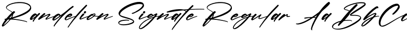 Randelion Signate Regular font