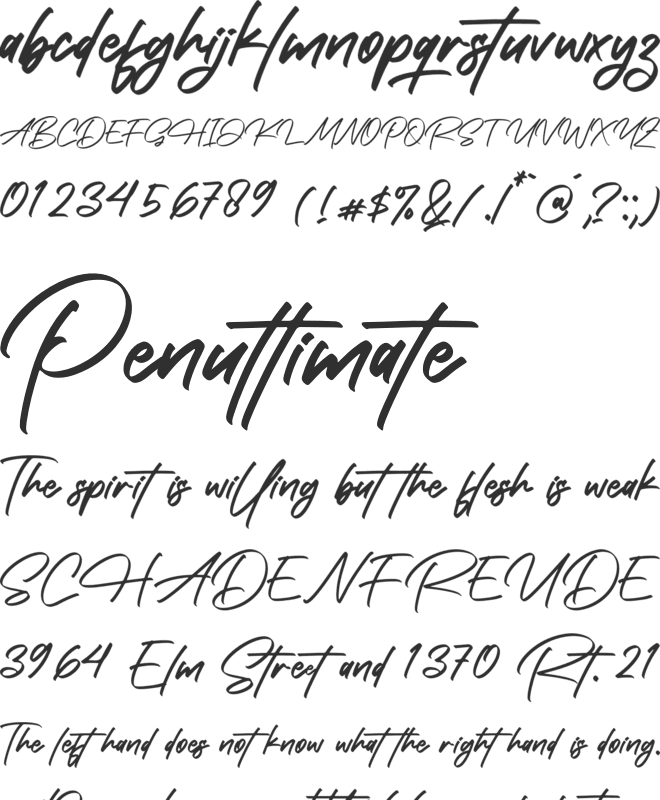 Prechley font preview