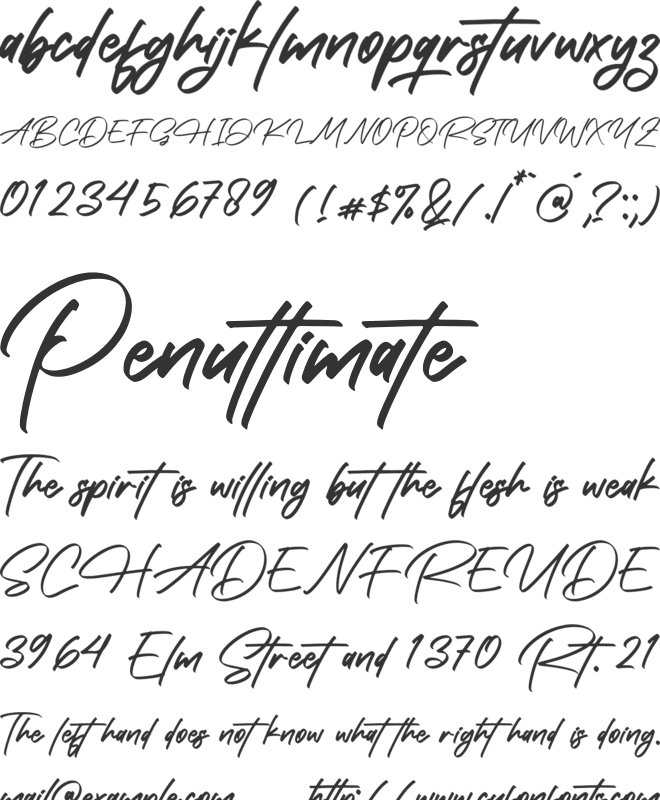 Prechley font preview