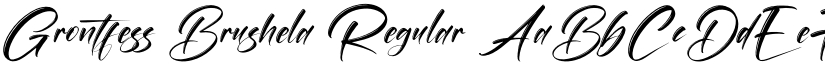 Grontfess Brushela Regular font