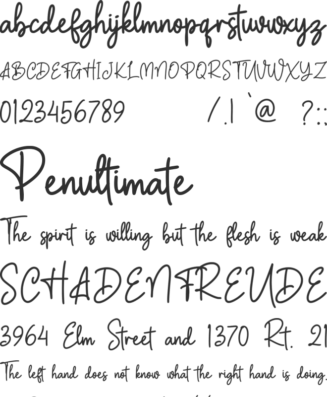 Beauty Marsella font preview