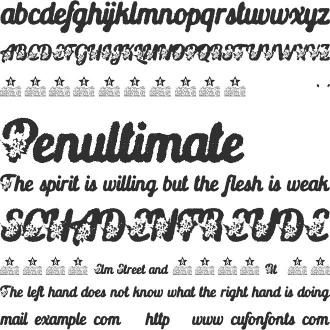 Glowbloom Personal Use font preview