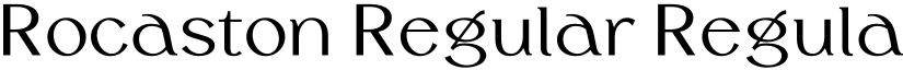 Rocaston Regular Regular font