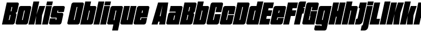 Bokis Oblique font