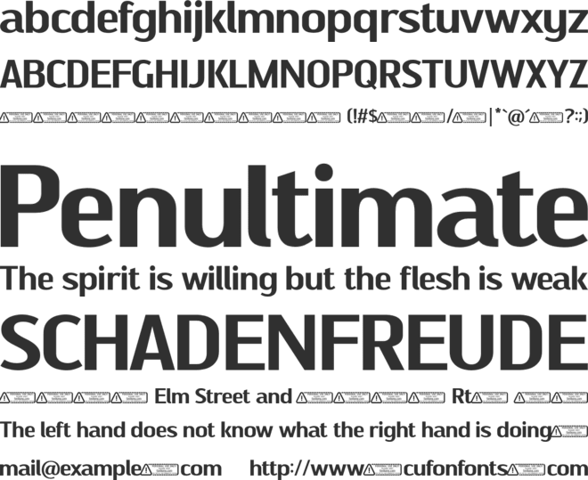 Ebson font preview