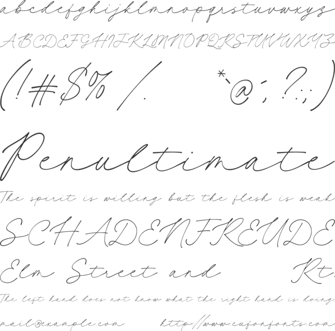 Hand of Linda font preview