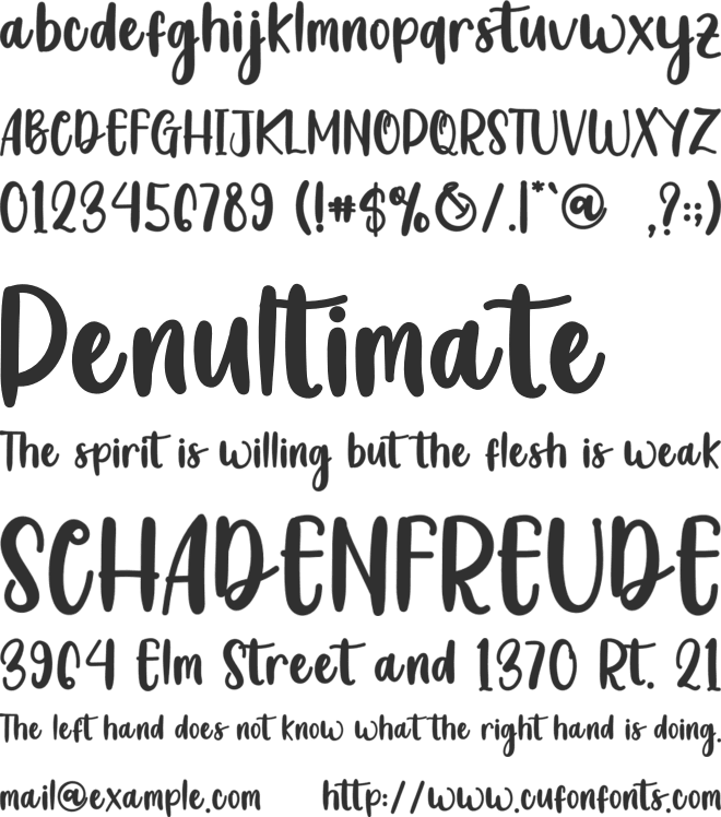 Black Coffee font preview