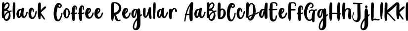 Black Coffee Regular font
