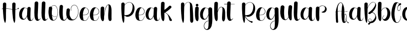 Halloween Peak Night Regular font
