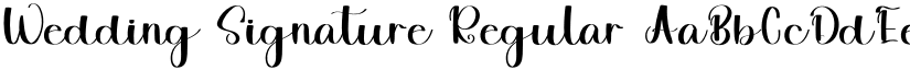 Wedding Signature Regular font