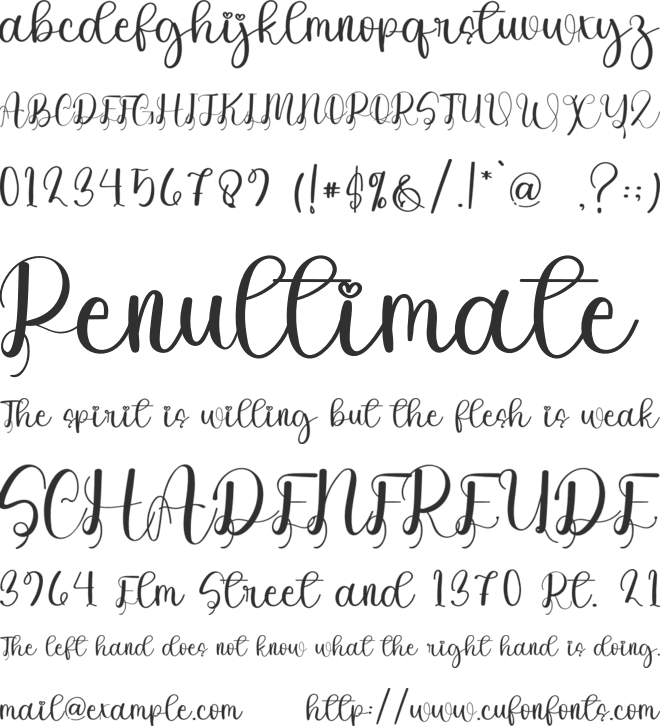 Rayloon font preview
