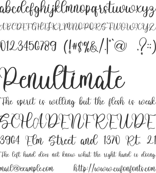 Crafting Vintage font preview