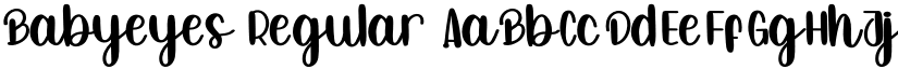 Babyeyes Regular font