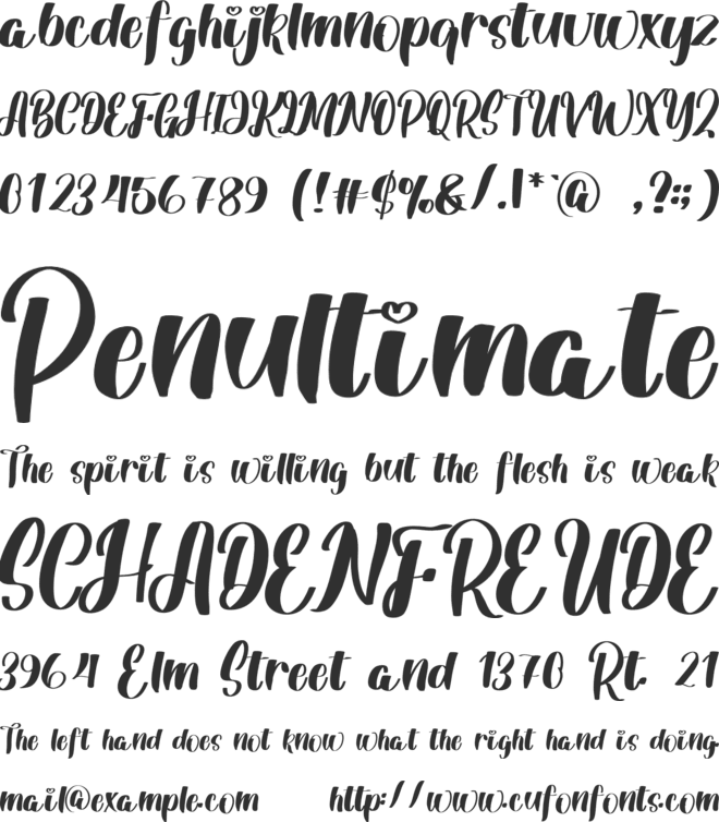 Misyhara font preview