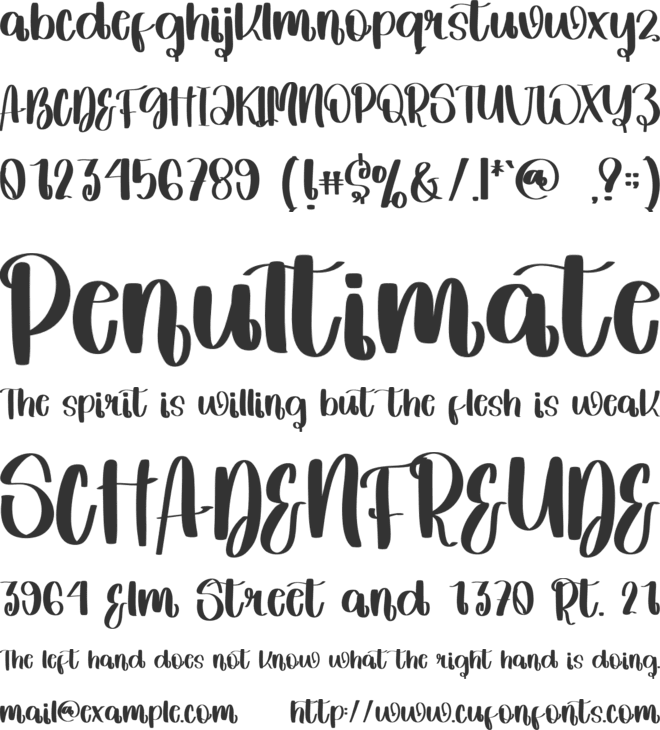 Yellow Mango font preview