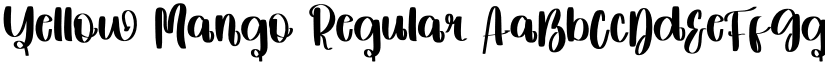 Yellow Mango Regular font