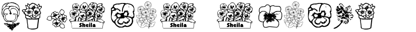 pansies4sheila2 font