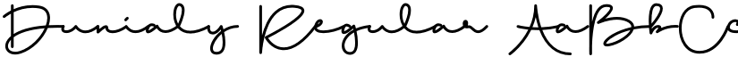 Dunialy Regular font
