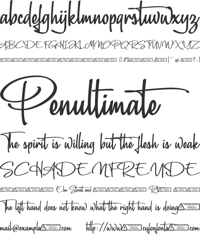 Just Enjoye font preview