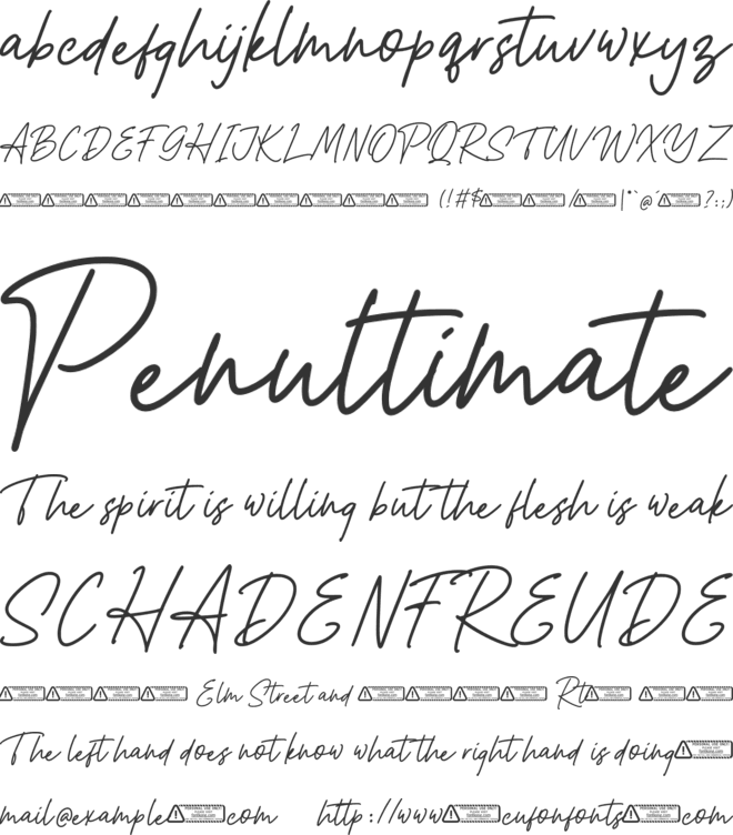 Allvienta font preview