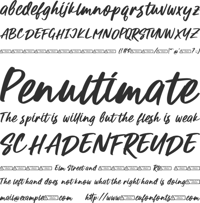 Shortime font preview