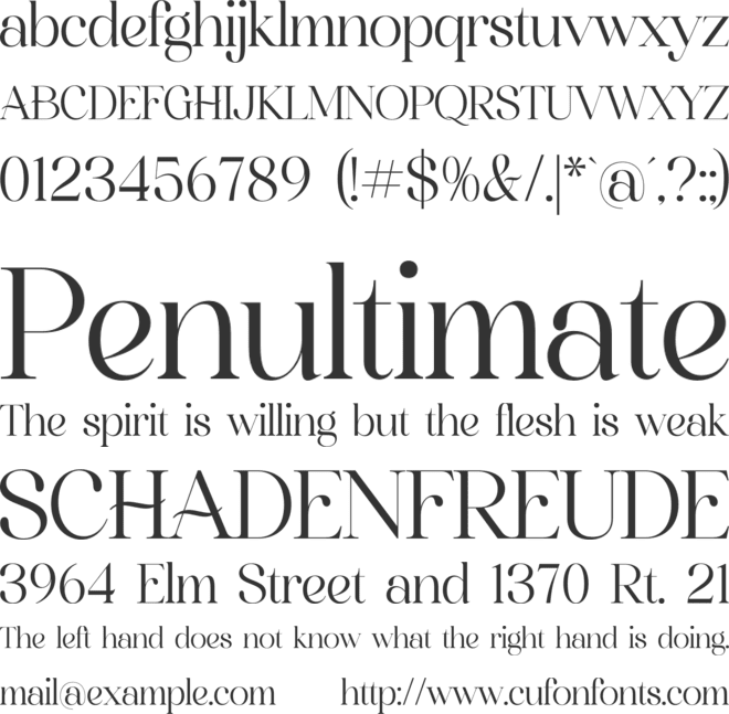 Marllgon font preview