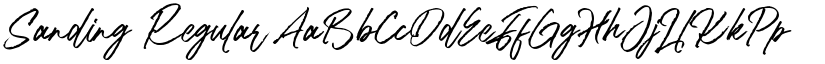 Sanding Regular font