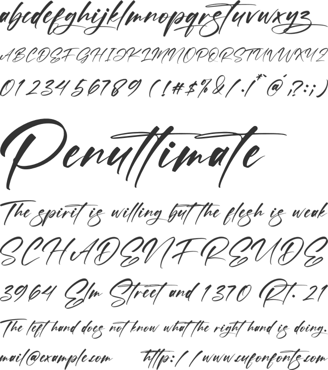 Masterly font preview