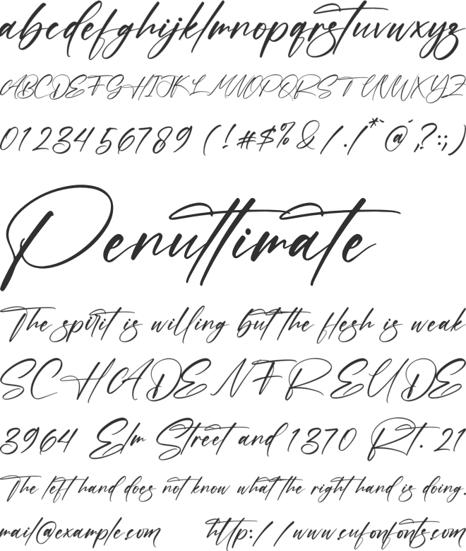 Fairyland font preview