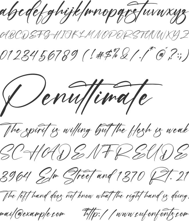 Fairyland font preview