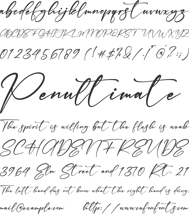Heather Frontis font preview